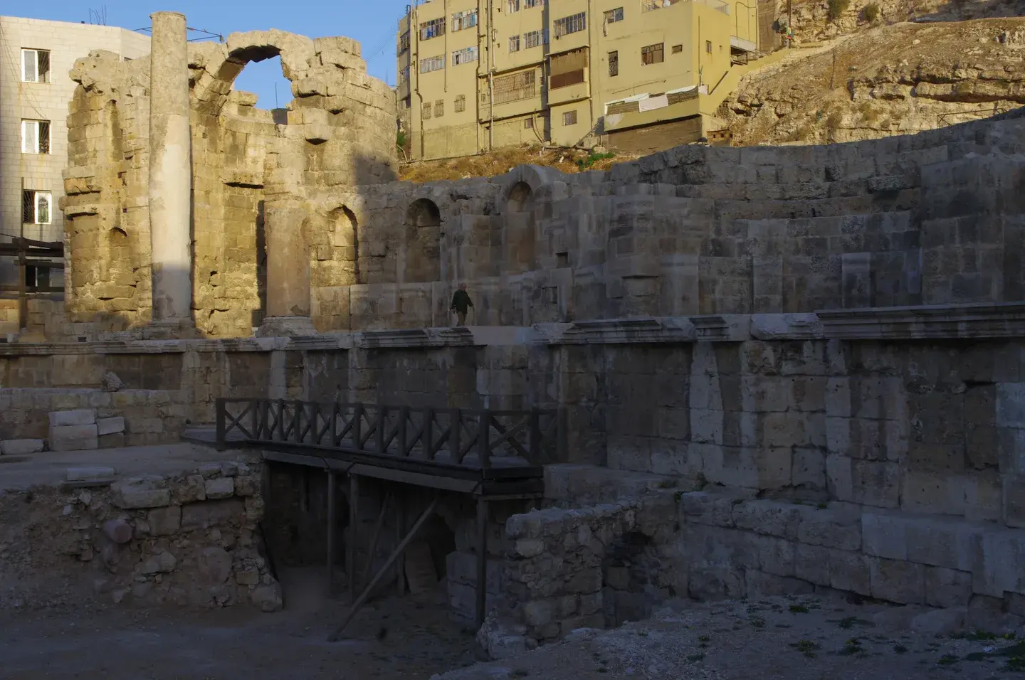 Roman Nymphaeum remains in central Amman