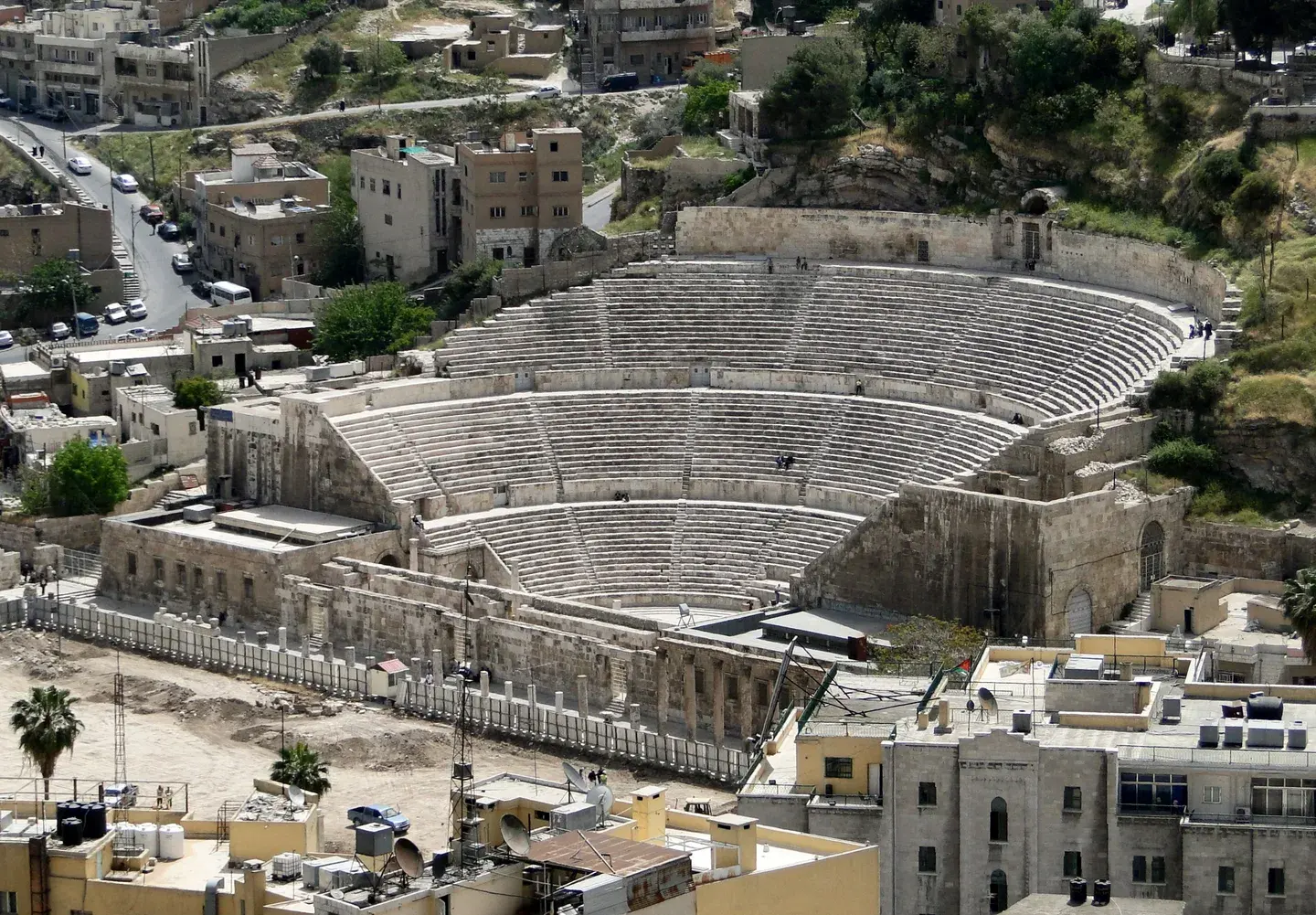 Amman Roman Theatre viewed from the Citadel