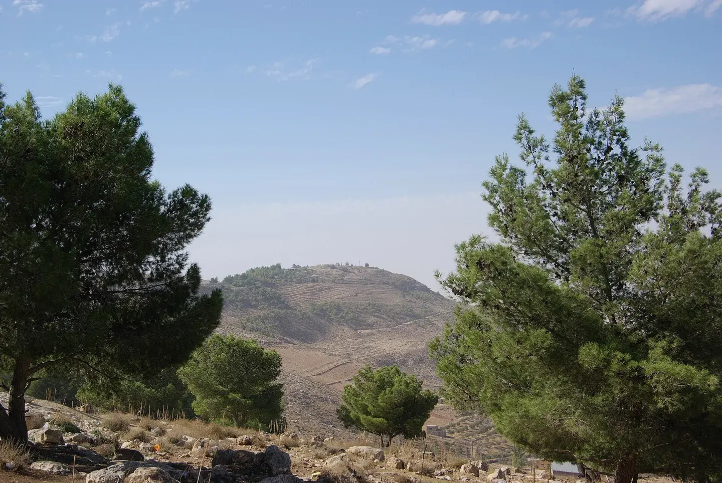 The hilltop landscape of Mount Nebo, Jordan