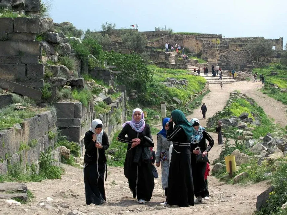 Archaeological remains at Umm Qais