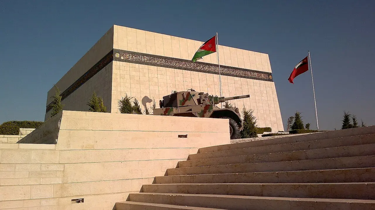 Martyrs’ Memorial Museum and an outdoor tank in Amman
